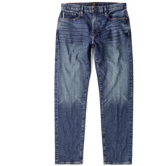 Flint and Tinder Japanese Stretch Selvedge Denim Straight Cut Medium Wash - Picture 1 of 6